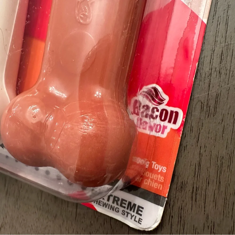 NYLABONE Classic Twin Pack Power Chew Dog Chew Toy Bacon & Chicken Flavor New